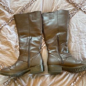 Dark brown long boots